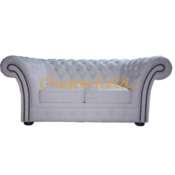 Windchester Weiß 2-Sitzer Chesterfield Sofa