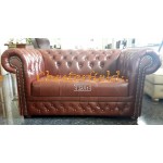Williams XL Cognac 2-Sitzer Chesterfield Sofa