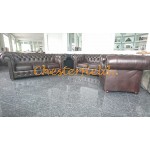 Classic 321 Antikbraun Chesterfield Garnitur