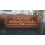 Chesterfield Classic XL 3-Sitzer Ledersofa Antikwhisky (C12) 