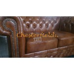 Lord Antikgold 2-Sitzer Chesterfield Sofa
