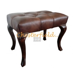 Chesterfield Cambridge Hocker 40x60 Antik Mittelbraun (A5M)