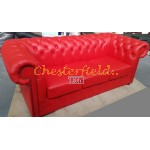 Classic Rot 3-Sitzer Chesterfield Sofa