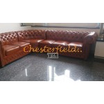 Lord 2+3 Antikwhisky Chesterfield Ecksofa 235 cm x 280 cm