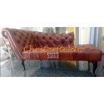 Recamiere Pompadour Chesterfield Linksseitig C12 Antikwhisky