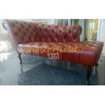 Recamiere Pompadour Chesterfield Linksseitig C12 Antikwhisky