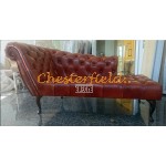 Recamiere Pompadour Chesterfield Linksseitig C12 Antikwhisky