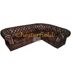 Windsor 3+2 Antikbraun Chesterfield Ecksofa 265x220 