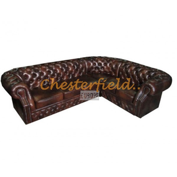 Windsor 3+2 Antikbraun Chesterfield Ecksofa 265x220 