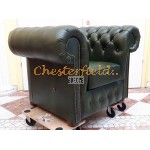 Classic XL Antikgruen (A8) Chesterfield Sessel 