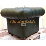 Classic XL Antikgruen (A8) Chesterfield Sessel 