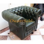 Classic Antikgruen (A8) Chesterfield Sessel 