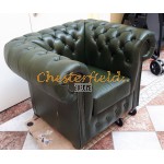 Classic Antikgruen (A8) Chesterfield Sessel 