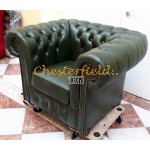 Classic XL Antikgruen (A8) Chesterfield Sessel 