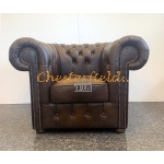 Classic Antik Mittelbraun (A5M) Chesterfield Sessel 