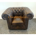 Classic XL Antik mittelbraun (A5M) Chesterfield Sessel 