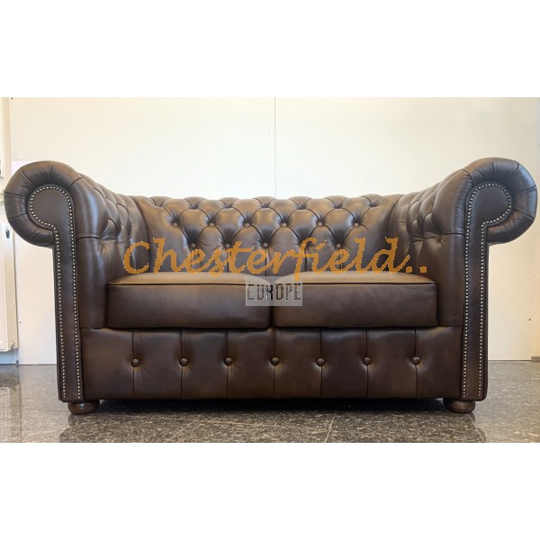 Classic  XL Antik mittelbraun 2-Sitzer Chesterfield Sofa 