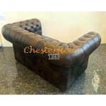 Classic  XL Antik mittelbraun 2-Sitzer Chesterfield Sofa 