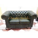 Classic Antikgruen 2-Sitzer Chesterfield Sofa 