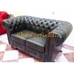 Classic XL Antikgruen 2-Sitzer Chesterfield Sofa 