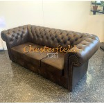 Classic Antik mittelbraun 3-Sitzer Chesterfield Sofa (A5M)