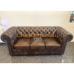 Classic Antik mittelbraun 3-Sitzer Chesterfield Sofa (A5M)