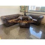 Classic 321 Antikmittelbraun Chesterfield Garnitur