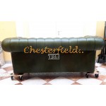 Classic Antikgruen 3-Sitzer Chesterfield Sofa 