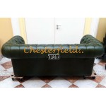 Classic Antikgruen 3-Sitzer Chesterfield Sofa 