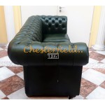 Classic XL Antikgruen 3-Sitzer Chesterfield Sofa 