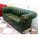 Classic Antikgruen 3-Sitzer Chesterfield Sofa 