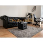 Classic Schwarz 3-Sitzer Chesterfield Sofa