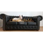 Classic Schwarz 3-Sitzer Chesterfield Sofa