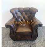 Monk Chesterfield Sessel  Antikmittelbraun (A5M)