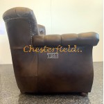 Monk Antikmittelbraun 2-Sitzer Chesterfield Sofa