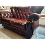 Monk Antikrot 2-Sitzer Chesterfield Sofa (A7)