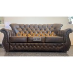 Monk 311 Antikmittelbraun Chesterfield Garnitur (A5M)