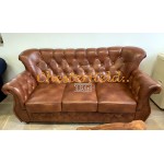 Monk Antikwhisky 3-Sitzer Chesterfield Sofa