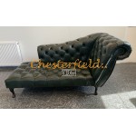 Recamiere Pompadour Chesterfield Rechtsseitig  A8 Antikgruen