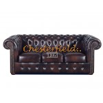 Classic Antikbraun 3-Sitzer Chesterfield Sofa