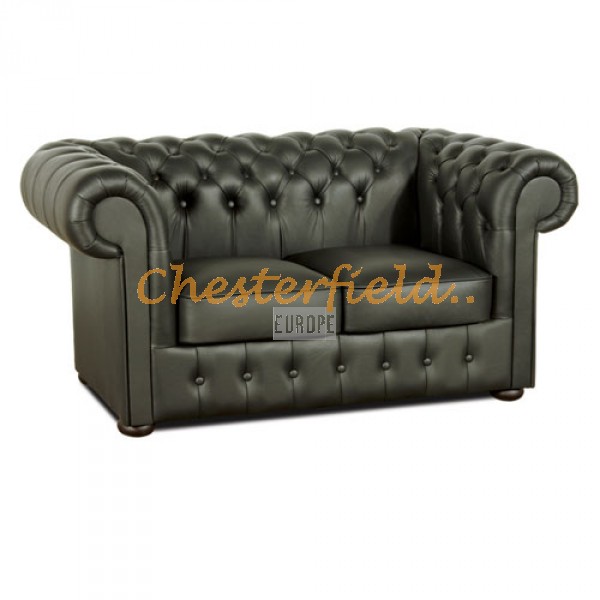 Classic XL Schwarz 2-Sitzer Chesterfield Sofa 