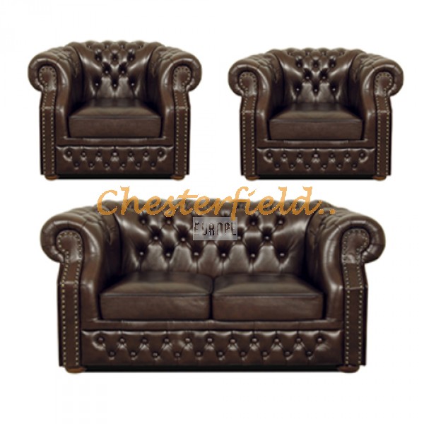 Windsor 211 Antikbraun Chesterfield Garnitur