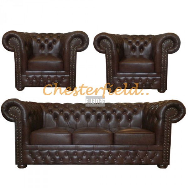 Lord 311 Antikbraun Chesterfield Garnitur