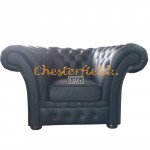 Windchester Schwarz (k70) Chesterfield Sessel 