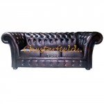 Windchester XL Antikbraun 3-Sitzer Chesterfield Sofa