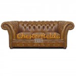 Windchester Antikgold 3-Sitzer Chesterfield Sofa - TheChesterfields.de