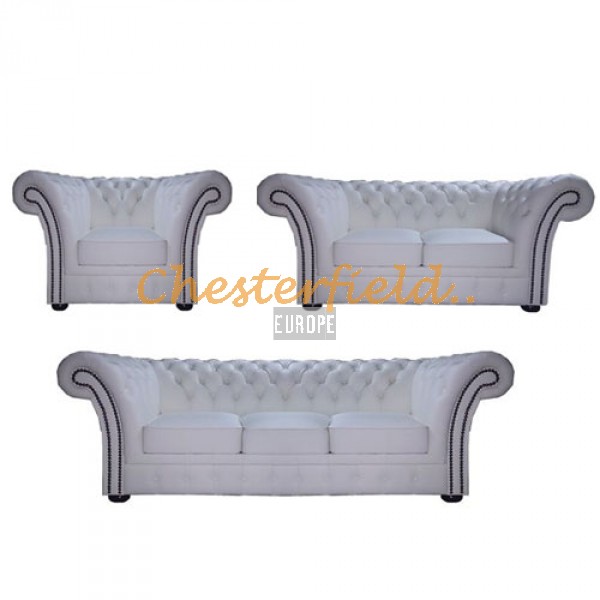 Windchester 321 Weiß Chesterfield Garnitur