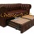 Classic Cognac 3er Chesterfield Schlafsofa