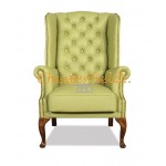 St. James Chesterfield Ohrensessel Olive (S14)