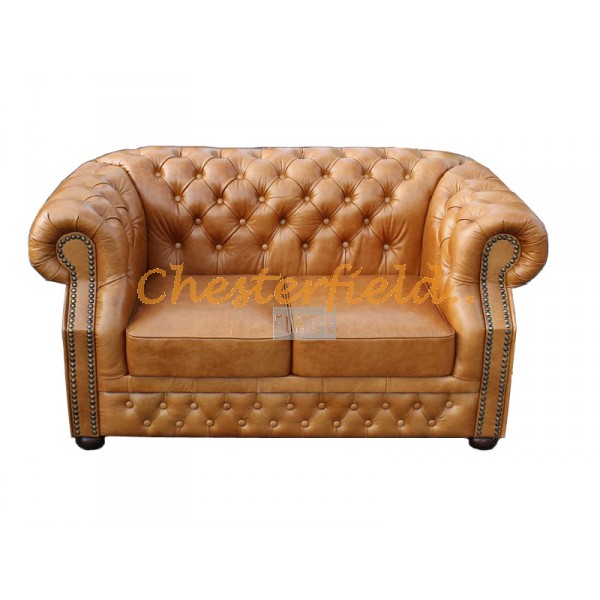 Windsor Antikwhisky 2-Sitzer Chesterfield Sofa